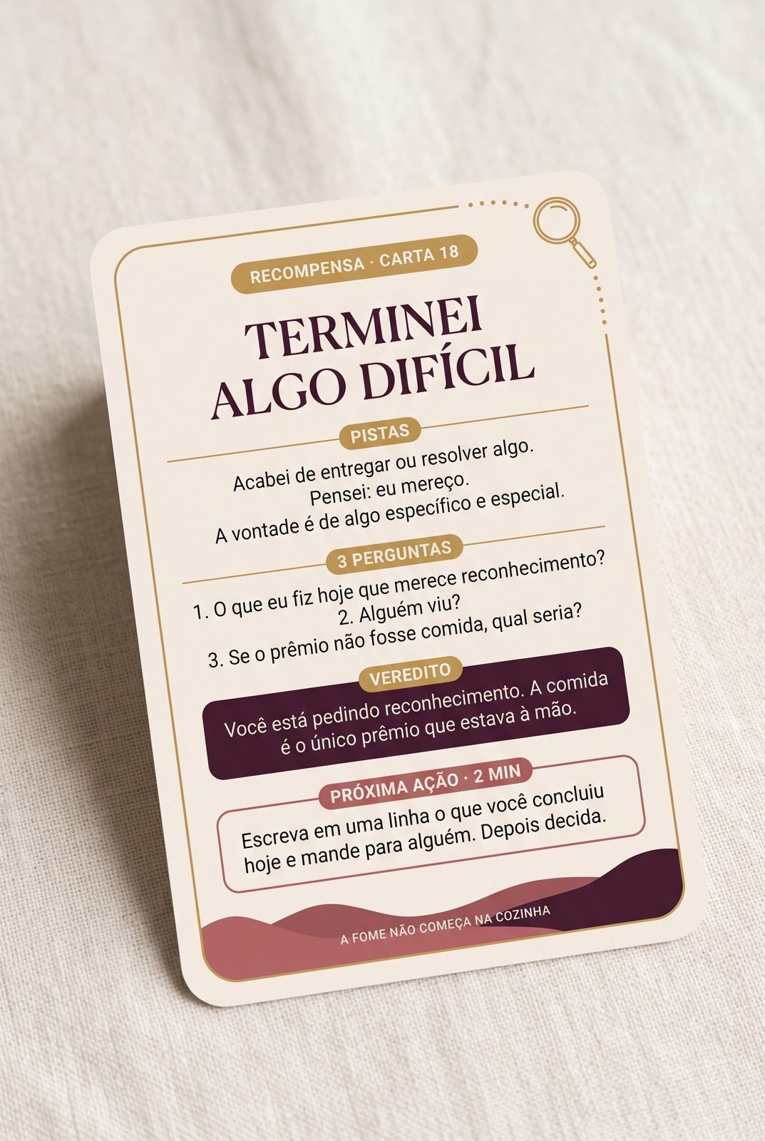 Carta: Terminei algo difícil